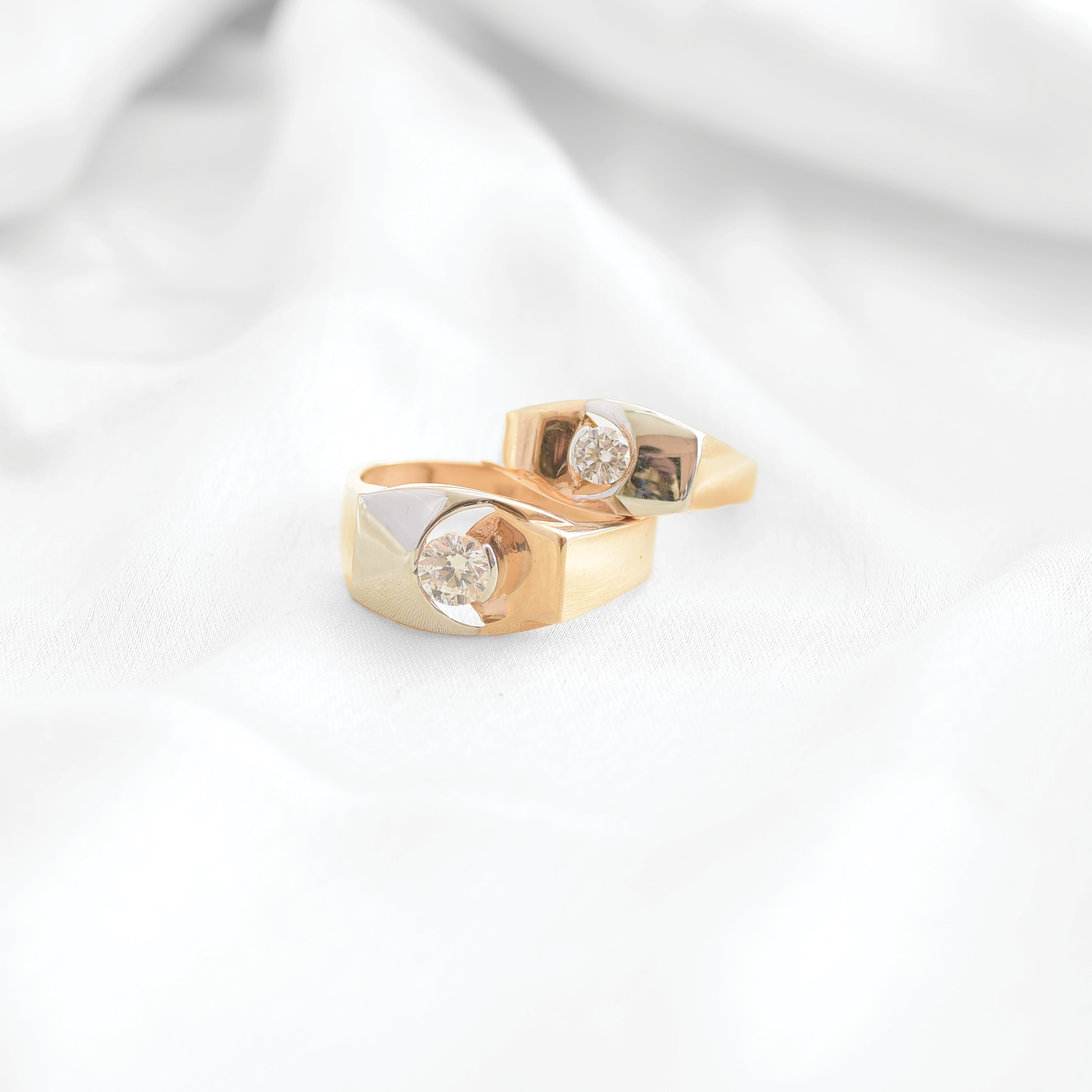 Rose gold rings for on sale couples