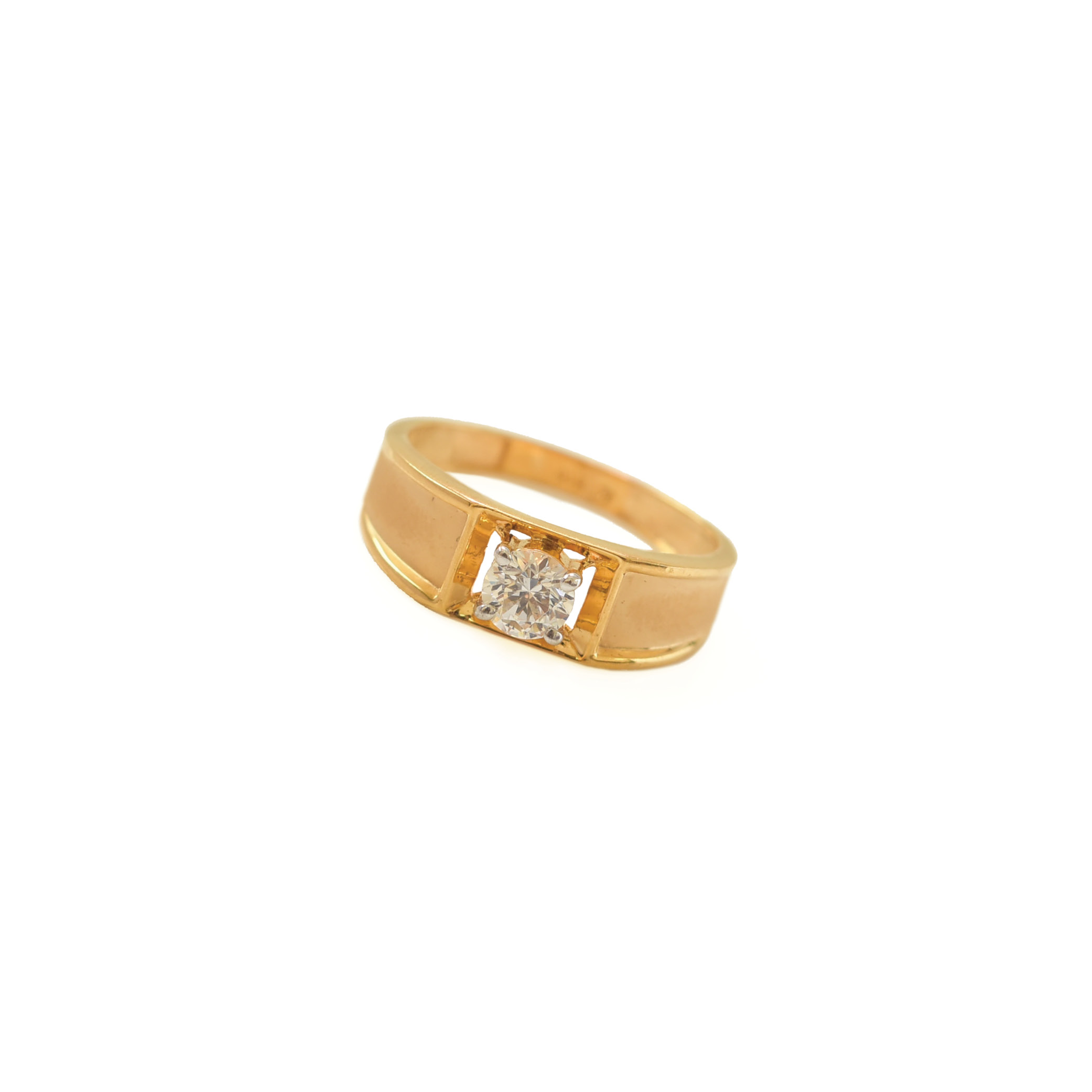 Matt finish store gold ring