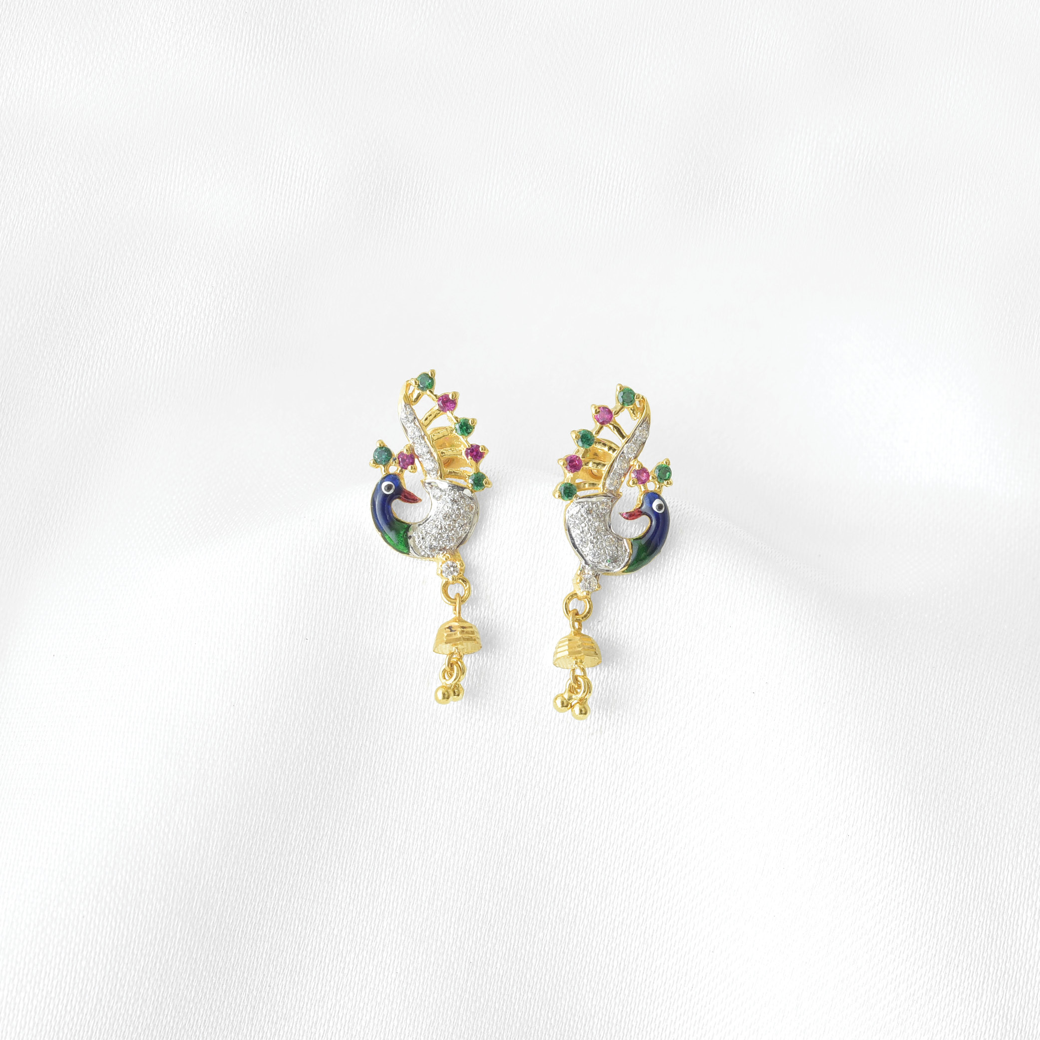 Peacock clearance gold earrings