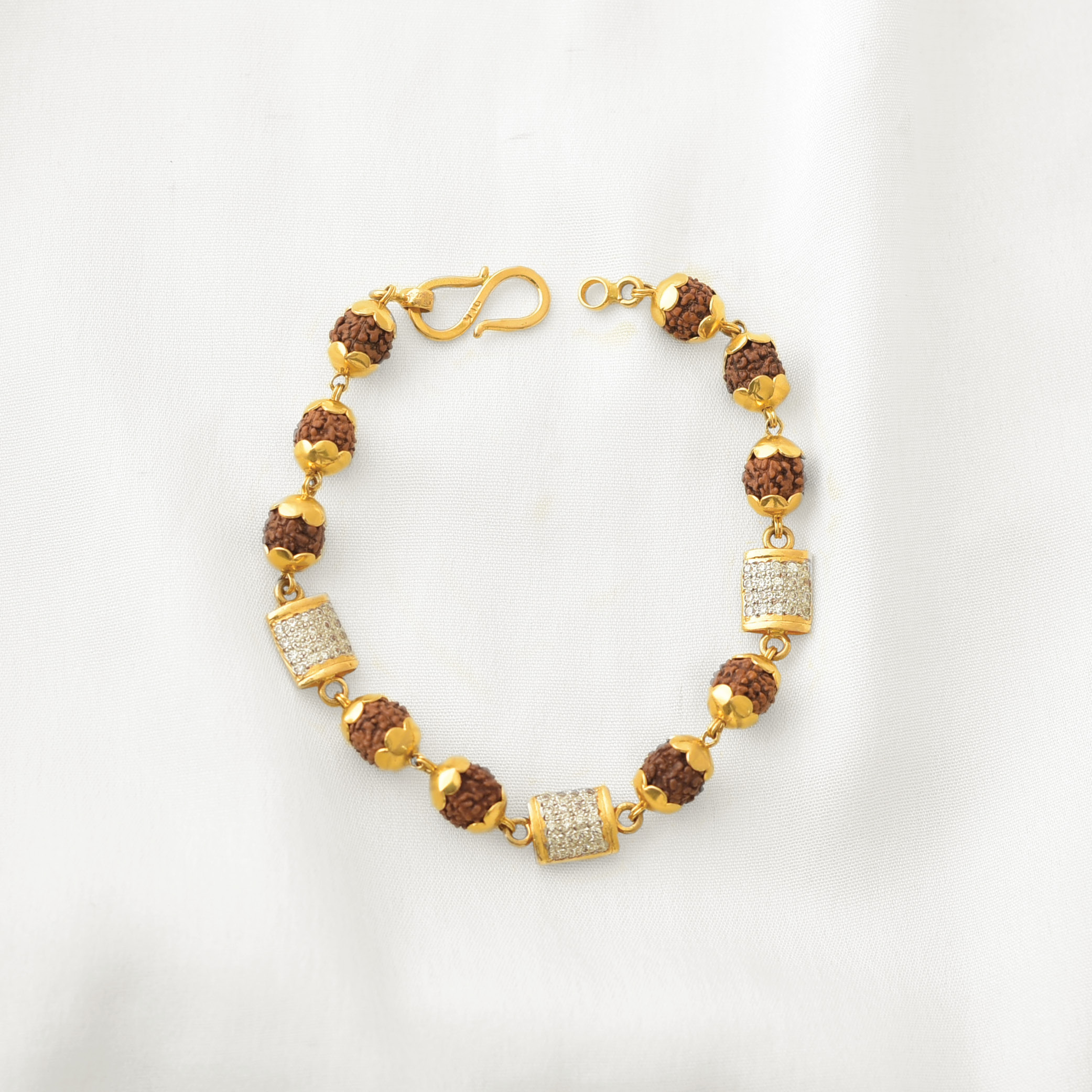 Gold and on sale rudraksha bracelet