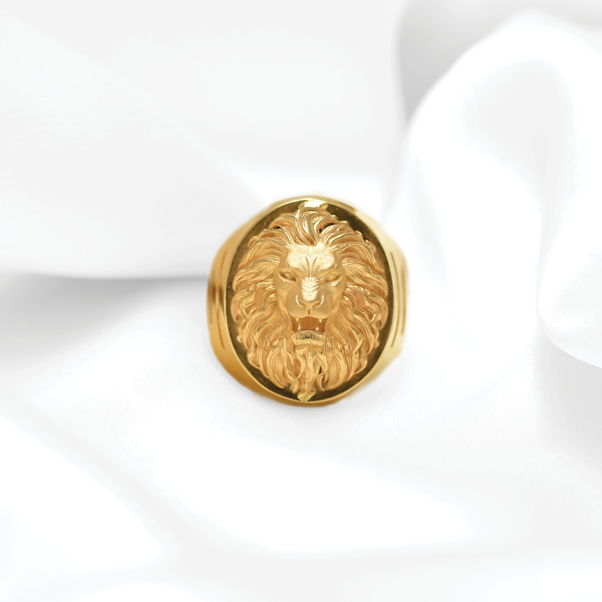 The Lion Ring in 22k Gold